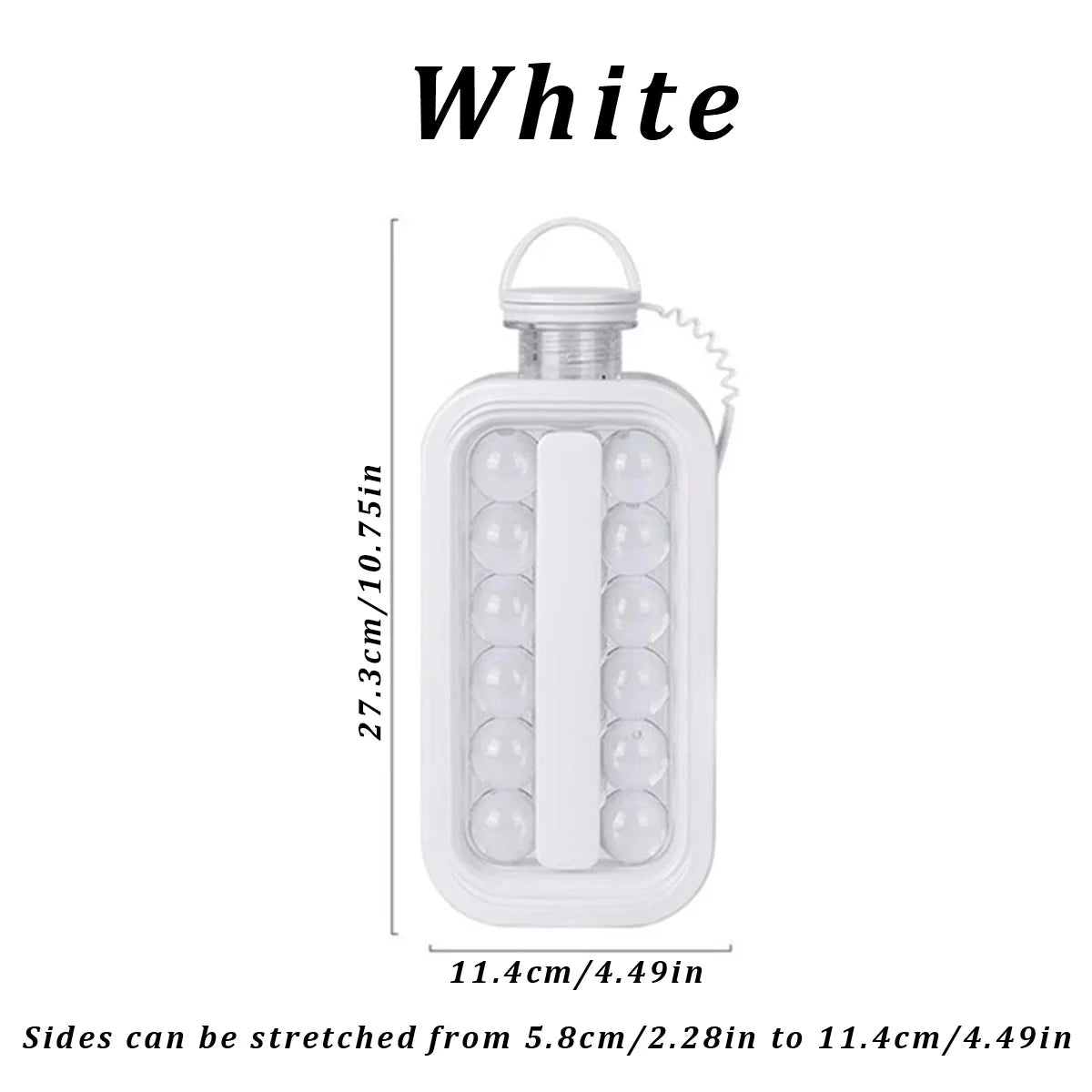 Bandeja para hacer bolas de hielo, botella 2 en 1, disco portátil para hacer botellas de agua, moldes de cubos plegables con 17 rejillas para Picnic en el hogar y la Oficina