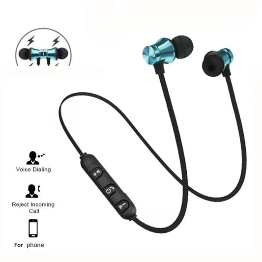 HCQWBING-auriculares estéreo con Bluetooth, cascos deportivos inalámbricos con micrófono HD para Android e IOS