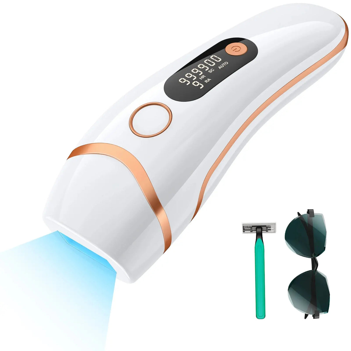 Dispositivos IPL Depilación Láser 17J 999900   Light Pulses HR/SC/RA 9 niveles Depilación indolora para todo el cuerpo Uso doméstico para hombres y mujeres