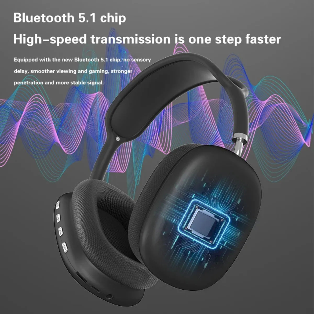 Auriculares supraaurales SONY Bluetooth 5.4, plegables, portátiles, de malla metálica, con cable e inalámbricos, modo dual, para viajes, estudio, deportes y música.