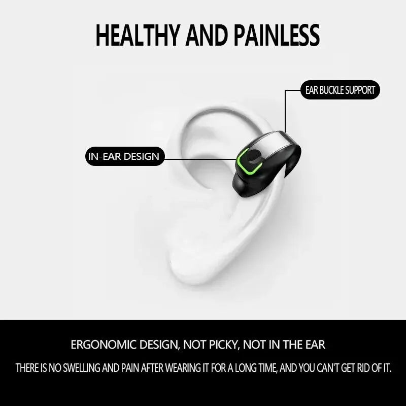 Auriculares inalámbricos Bluetooth con Clip, audífonos Mini monaurales de conducción ósea, estéreo de movimiento Inear, Gd28, para negocios, Tws, impermeables