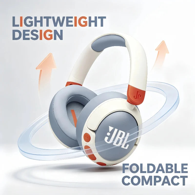 Auriculares para Niños JBL JR470NC con Cancelación Activa de Ruido, Diadema Inalámbrica Bluetooth para Estudiantes en Clases en Línea