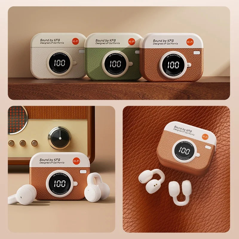 Auriculares Bluetooth Inalámbricos con Cancelación de Ruido, Tipo Clip, Portátiles, para Deportes, Juegos y Música, con Micrófono