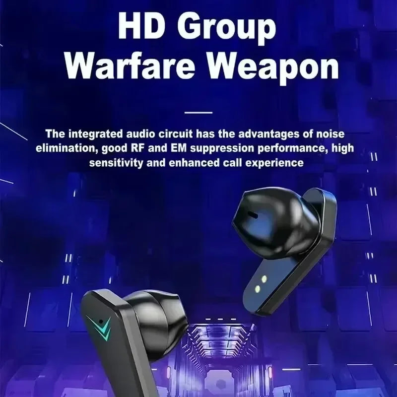 Auriculares TWS para videojuegos, inalámbricos por Bluetooth, con micrófono, sonido de graves, posicionamiento de audio, música estéreo 9D, auriculares HiFi para jugadores