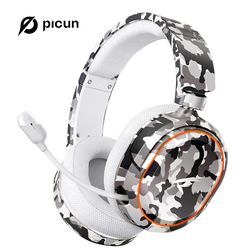 Auriculares Inalámbricos para Juegos Picun G2, Bluetooth 2.4G, Sonido Envolvente 7.1, Baja Latencia de 5ms, Micrófono ENC para PC, PS4, PS5, Teléfono, Switch