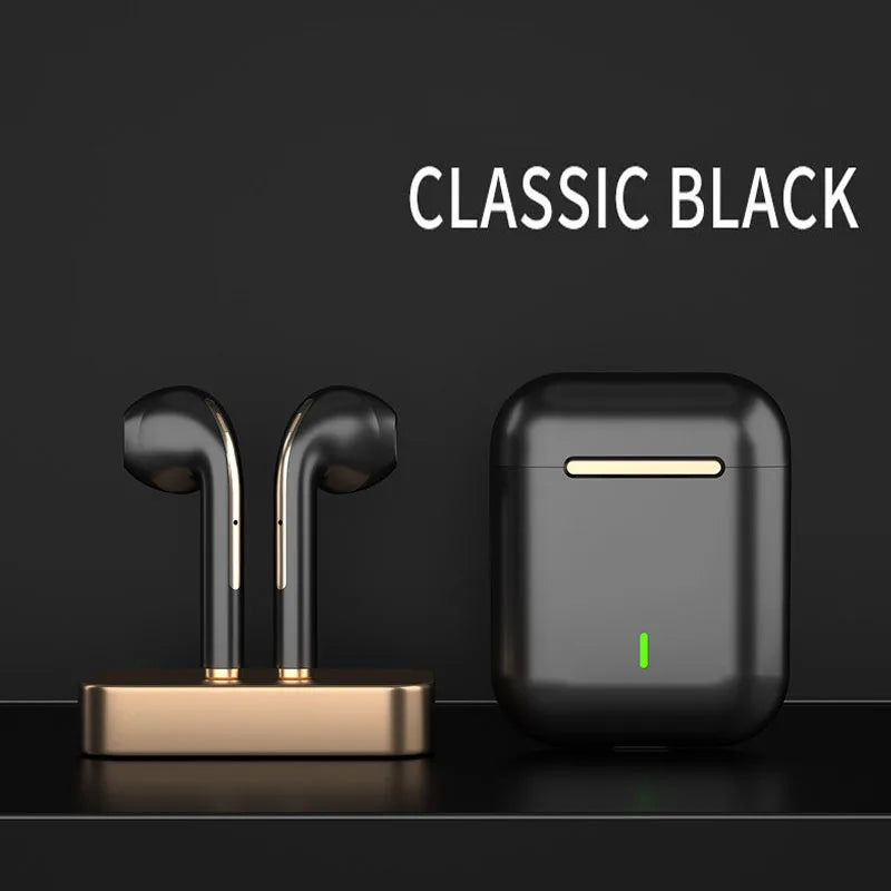 Auriculares inalámbricos J18 TWS, auriculares Bluetooth 5,3 de larga duración de reproducción, llamadas de voz con cancelación de ruido, para juegos, negocios y deportes