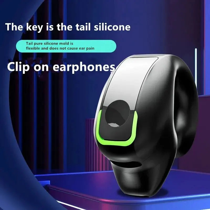 Auriculares inalámbricos Bluetooth con Clip, audífonos Mini monaurales de conducción ósea, estéreo de movimiento Inear, Gd28, para negocios, Tws, impermeables