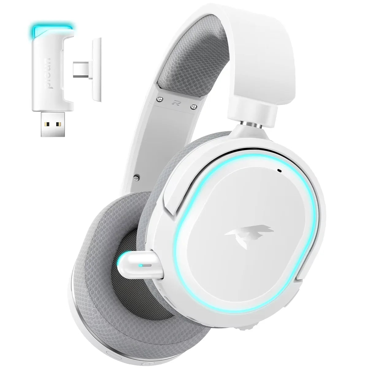 Auriculares Inalámbricos para Juegos Picun G2, Bluetooth 2.4G, Sonido Envolvente 7.1, Baja Latencia de 5ms, Micrófono ENC para PC, PS4, PS5, Teléfono, Switch