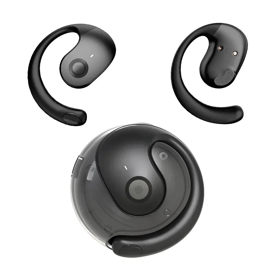 Auriculares inalámbricos con Bluetooth y micrófonos, sonido estéreo HiFi, auriculares deportivos con control táctil inteligente para teléfonos