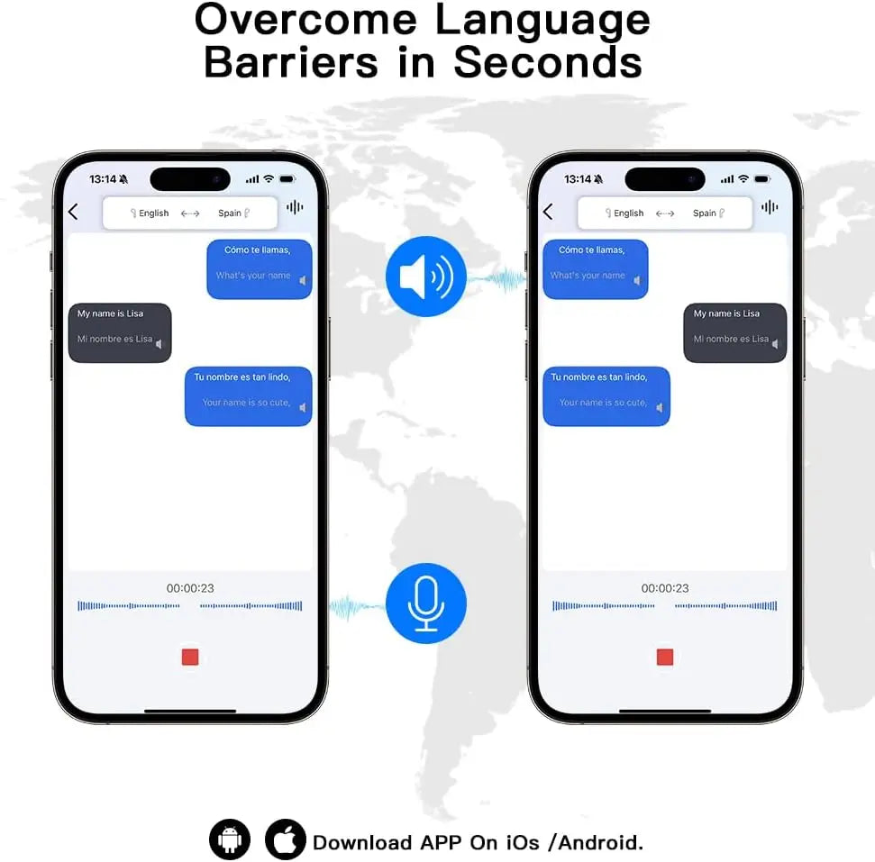 UYUXIO AI auriculares de traducción OWS auriculares de traducción en tiempo Real con 144 idiomas auriculares con pantalla táctil LCD