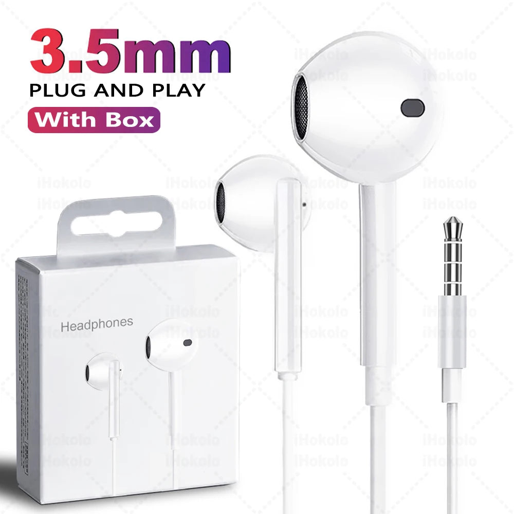 Audífonos Originales con Cable para Apple iPhone 17 16 15 14 13 12 11 Pro Max USB-C Lightning 3.5mm, Audífonos X XR 8, Accesorios para Teléfono