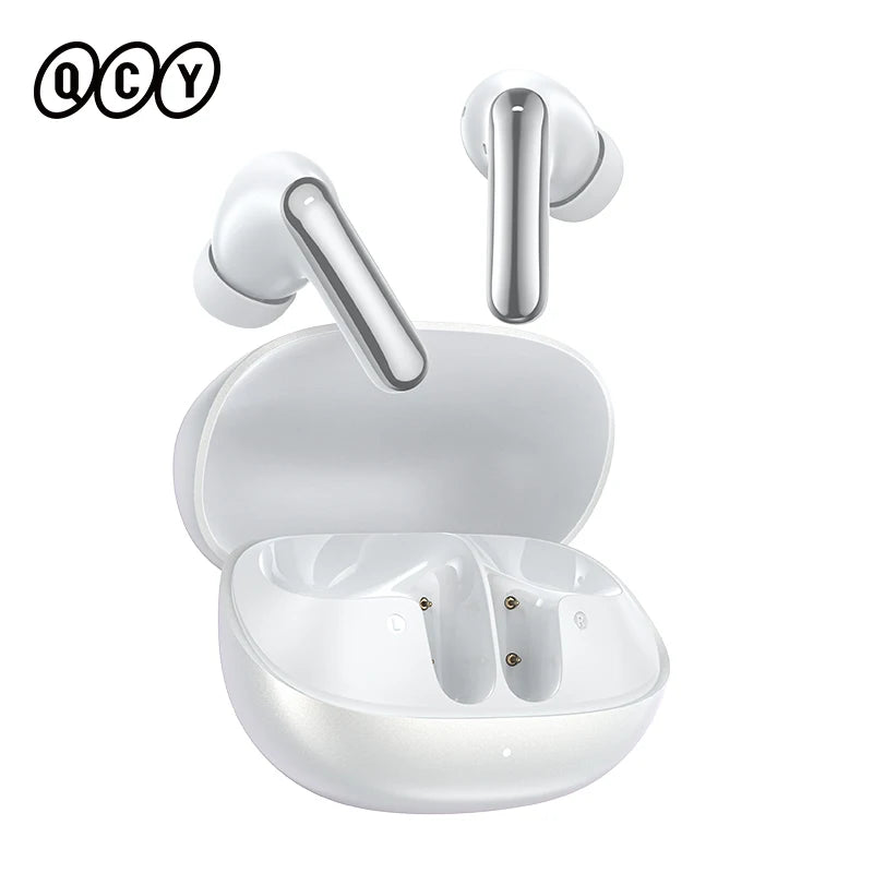 Auriculares Inalámbricos Bluetooth 6.0 QCY Melobuds N20 BH25HT20A - Cancelación de Ruido Adaptativa de -50dB, Controladores de 13mm, 6 Micrófonos, Llamadas HD, 40 Horas de Duración