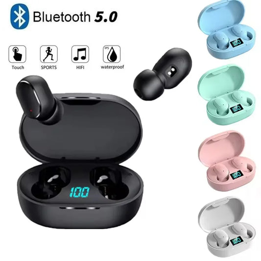 Auriculares inalámbricos con Bluetooth, auriculares estéreo HIFI para música, auriculares deportivos con reducción de ruido y micrófono para iPhone, Huawei, Realme